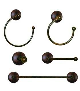 Set de accesorios para baño clásico negro oxido