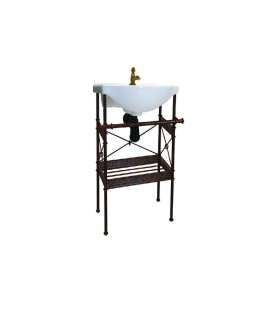 Wrought Iron retro Sink With Cabinet