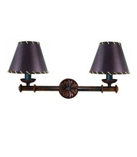 Country Wall Lamps brown screen