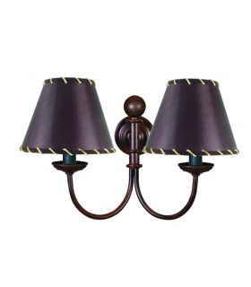Forged iron Wall Light Fixture brown screen